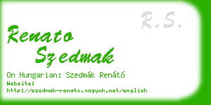 renato szedmak business card